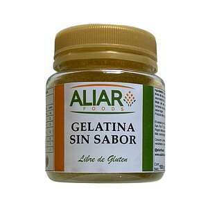 Gelatina Sin Sabor x 100 gr Sin Gluten Aliarfoods